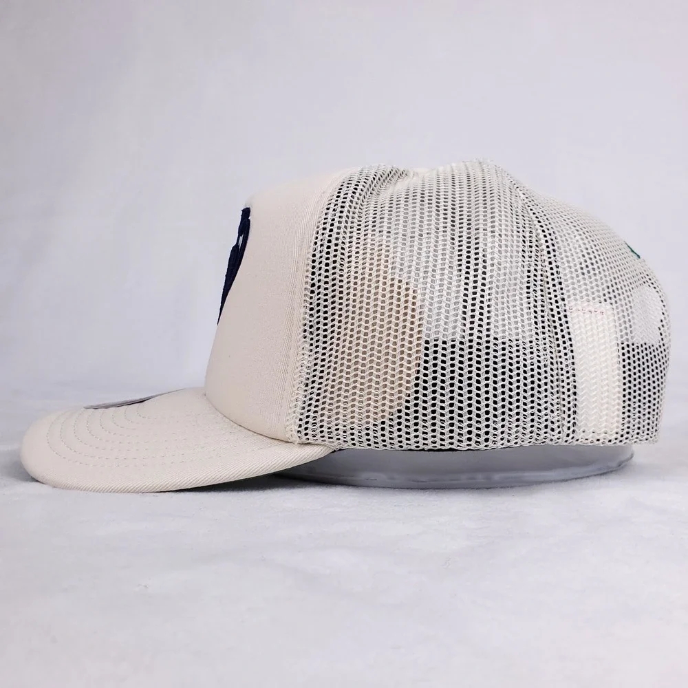 Dallas Mavs Mitchell & Ness NBA Foam Trucker Hat Cap 3D Logo Cream NWT